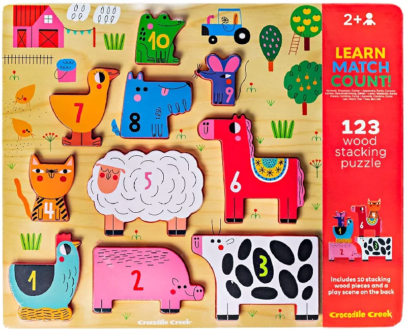 123 Barnyard - Wood Stacking Puzzle