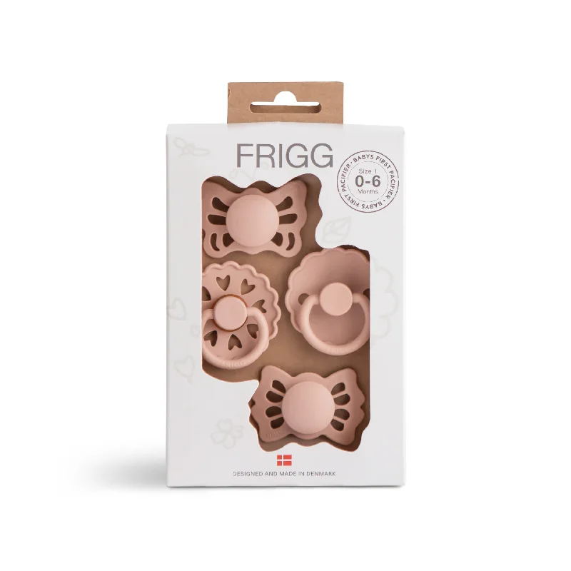 FRIGG Pacifier Floral Heart (Blush) 4-PACK