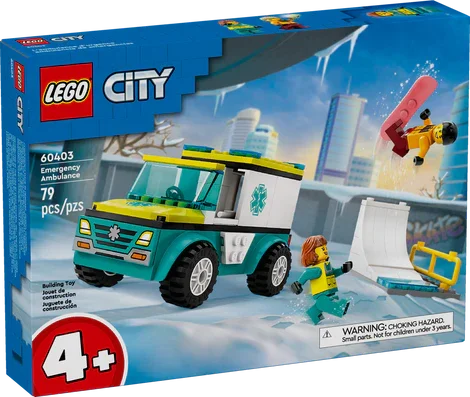 60403 Emergency Ambulance and Snowboarder