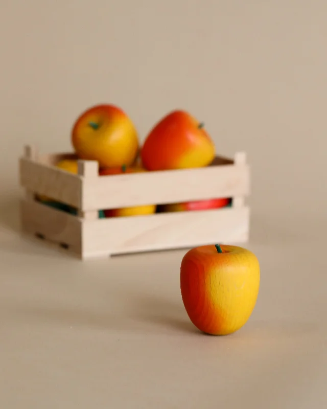 Erzi Yellow-Red Apple Pretend Food