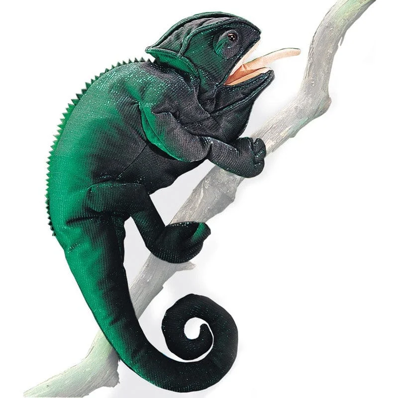 Chameleon Puppet Dark Green