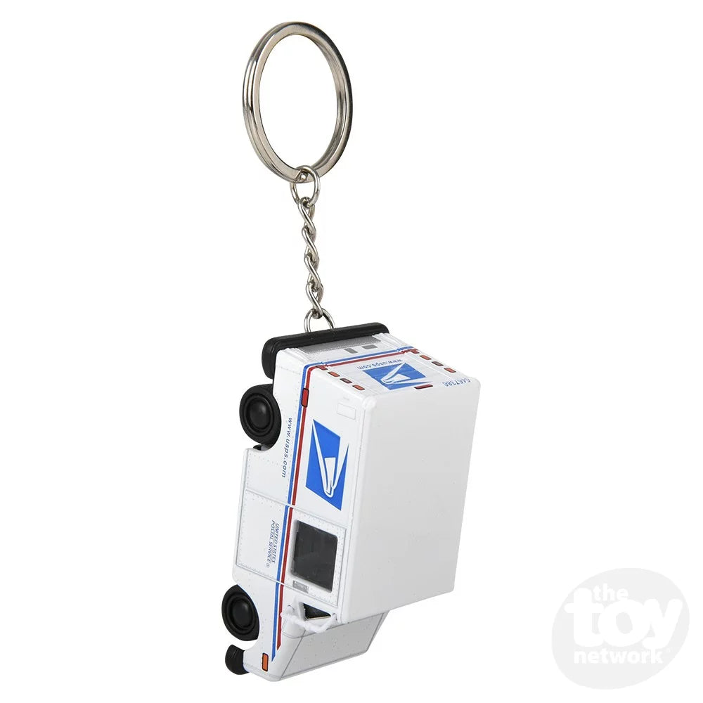 Diecast Pull Back Mini Postal Carrier Truck Keychain