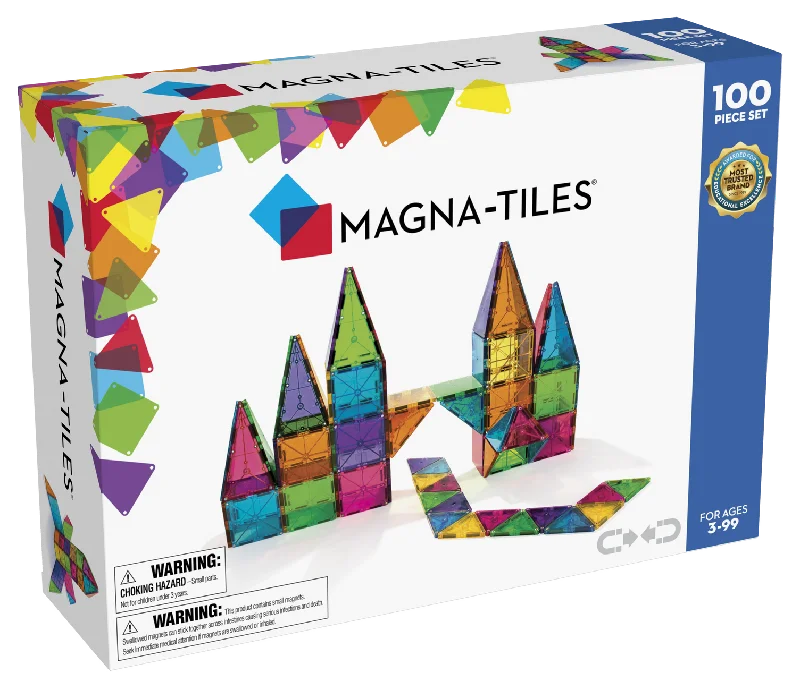MAGNA-TILES® Clear Colors 100 Piece Set