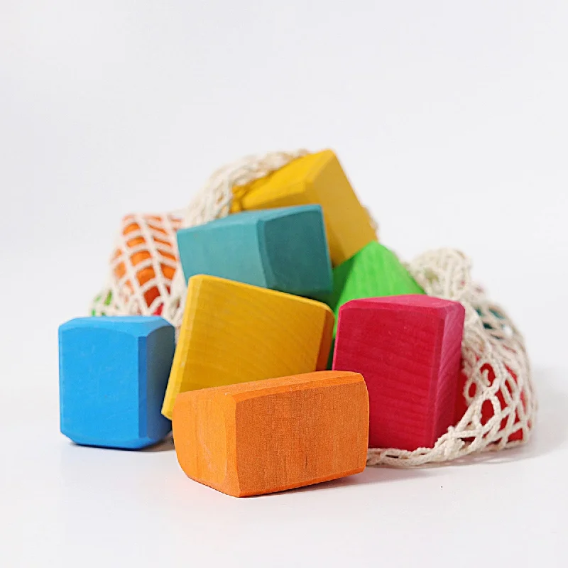 Grimm's waldorf blocks large multi-coloured 15 pcs