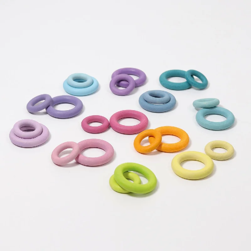 Grimm's building rings pastel 24 pcs