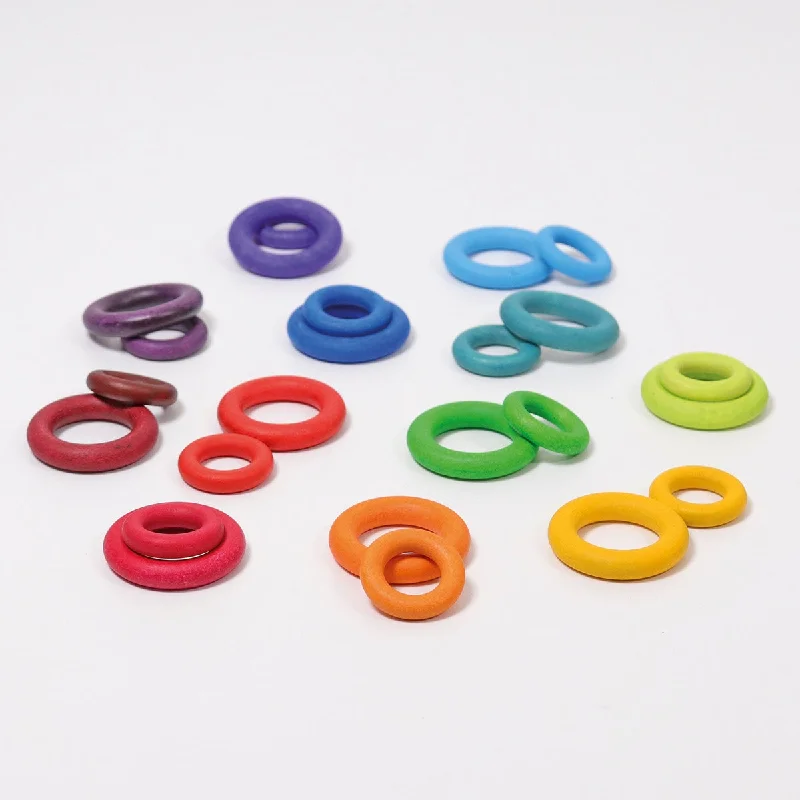 Grimm's building rings rainbow 24 pcs