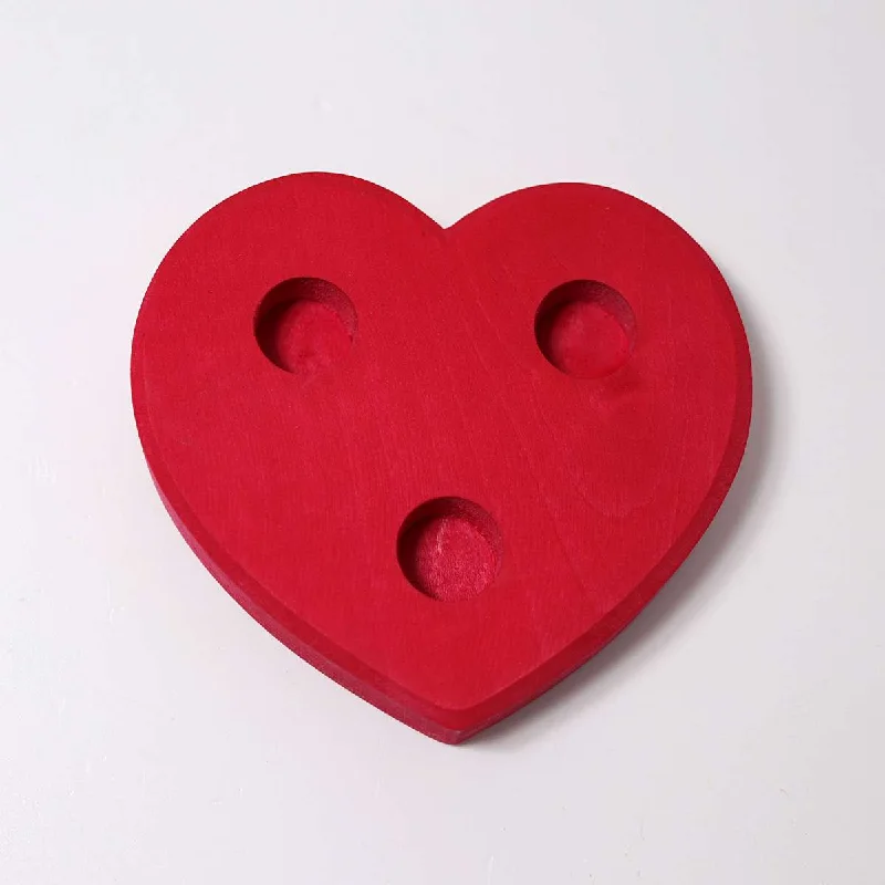 Grimm's deco holder - large red heart