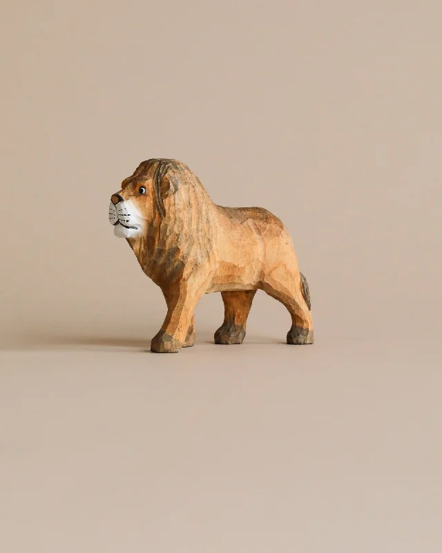 Hand Carved Wooden Lion