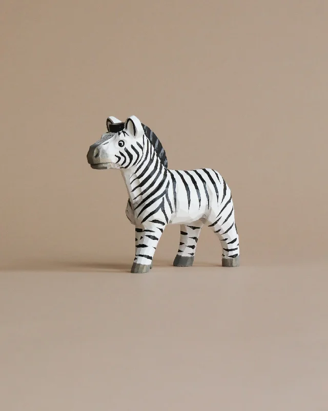 Hand Carved Wooden Zebra