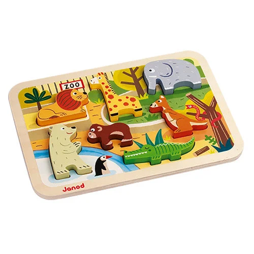 Janod Chunky Wooden Puzzle - Zoo | Janod