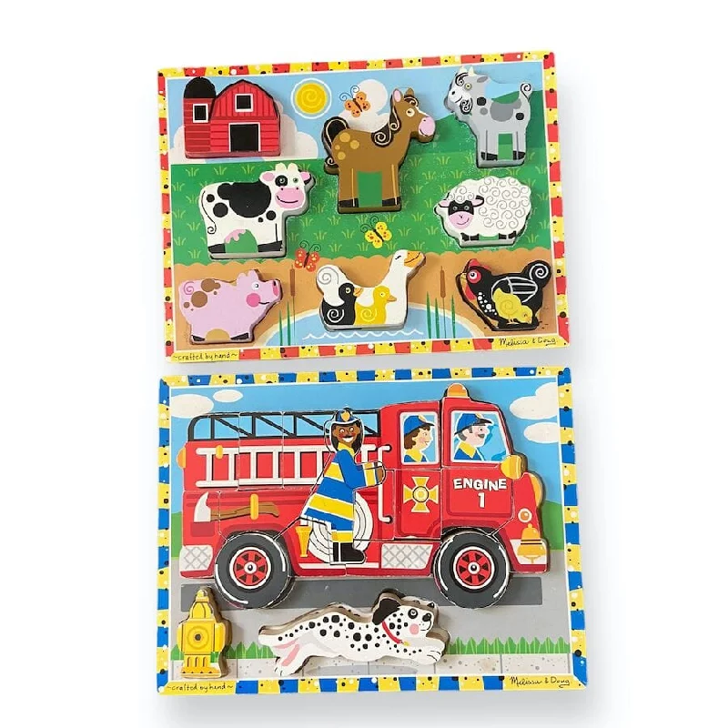 Melissa & Doug Chunky Puzzle Bundle