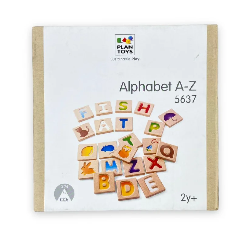 PlanToys Alphabet A-Z Wooden Tiles