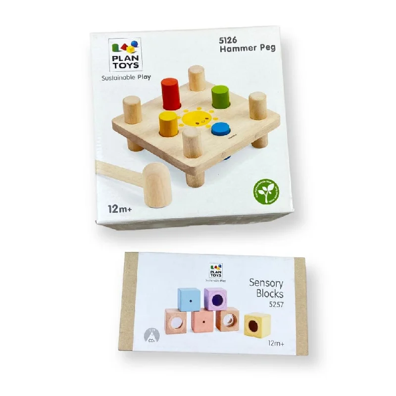 PlanToys Baby Bundle with Sensory Blocks