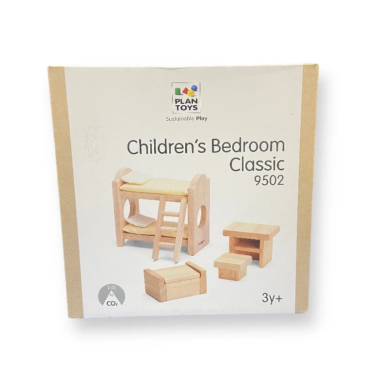 PlanToys Children's Bedroom Classic Dollhouse Furniture