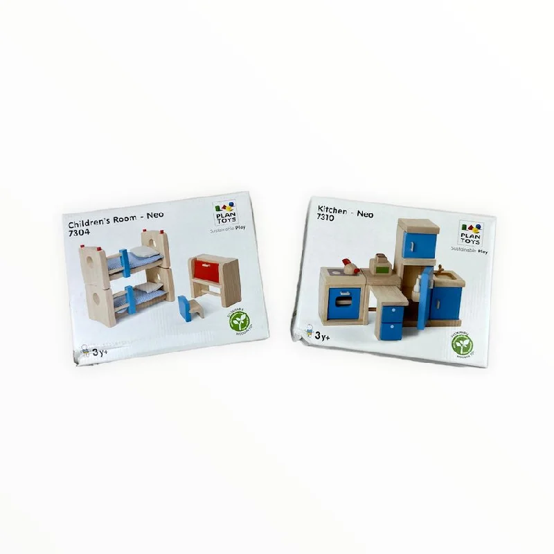 PlanToys Dollhouse Furniture Bundle