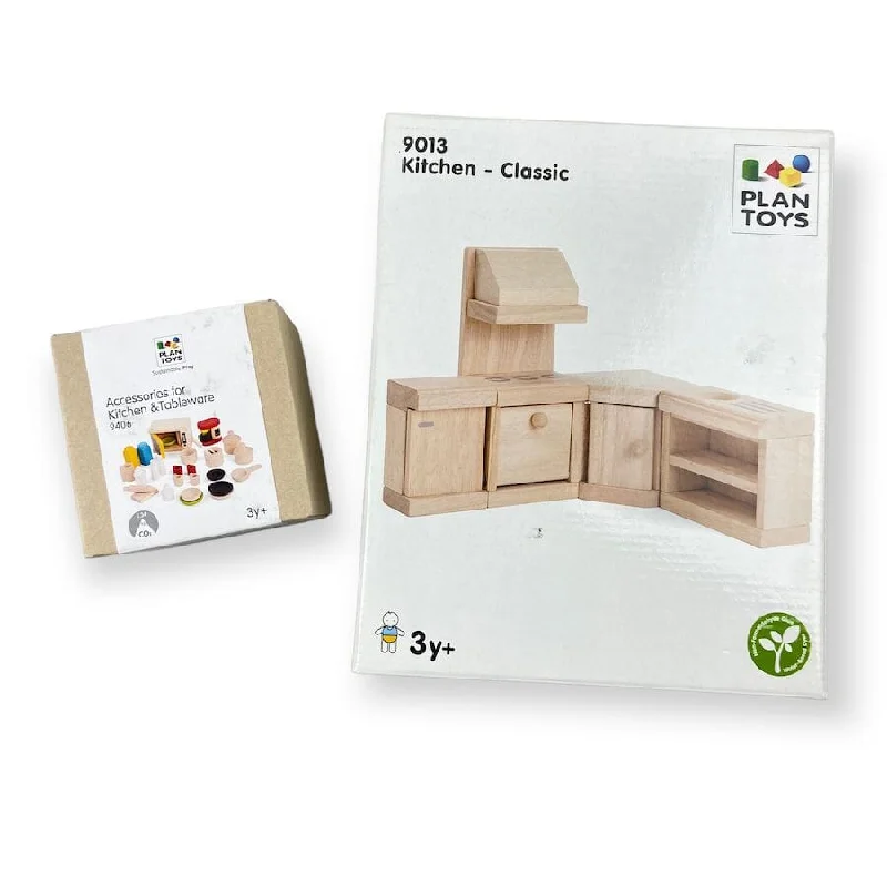 PlanToys Dollhouse Kitchen & Accessories