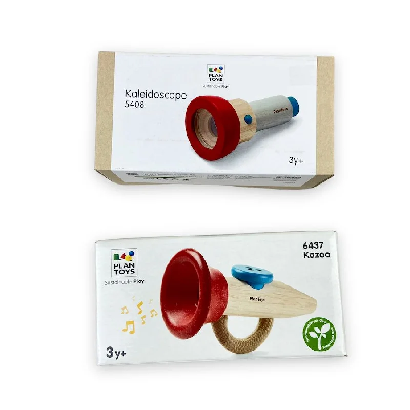 PlanToys Kaleidoscope & Kazoo Bundle