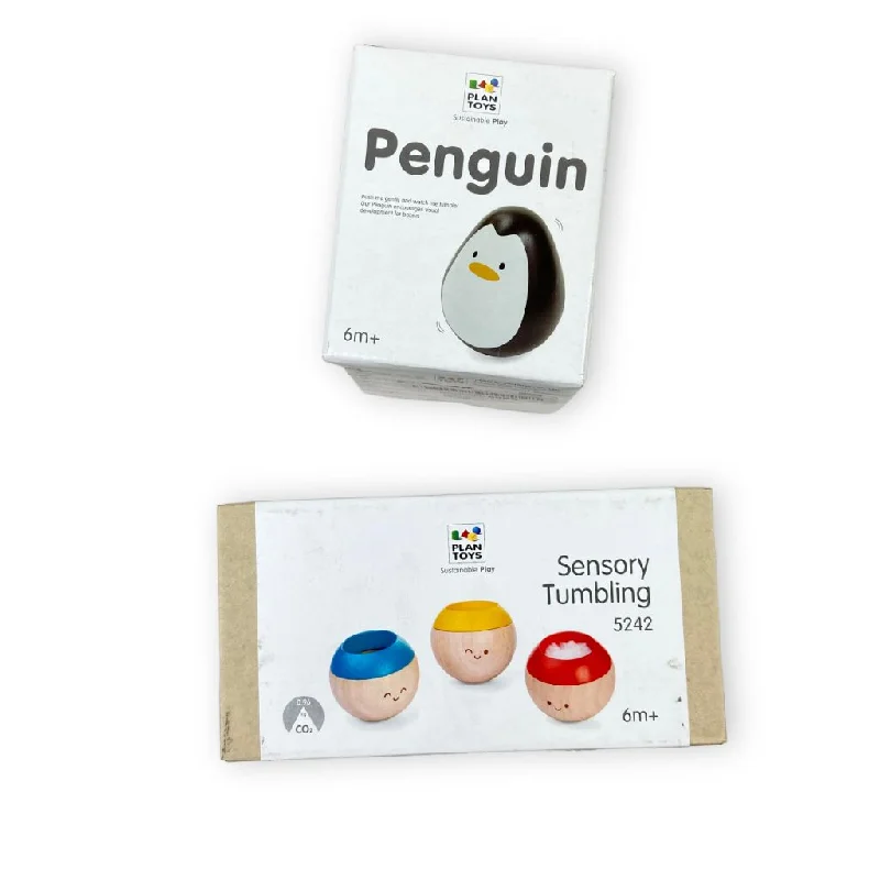 PlanToys Penguin Wobbler & Sensory Tumbling