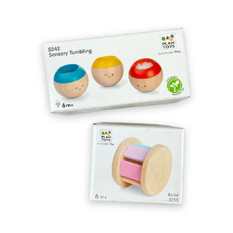 PlanToys Sensory Toy Bundle with Roller