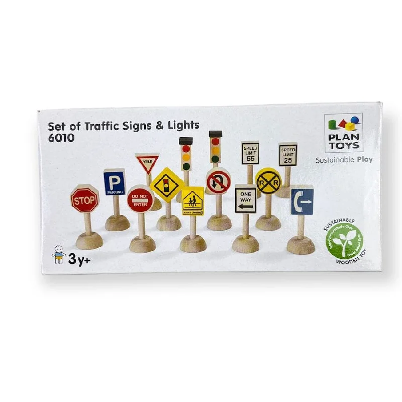 PlanToys Set of Traffic Signs & Lights