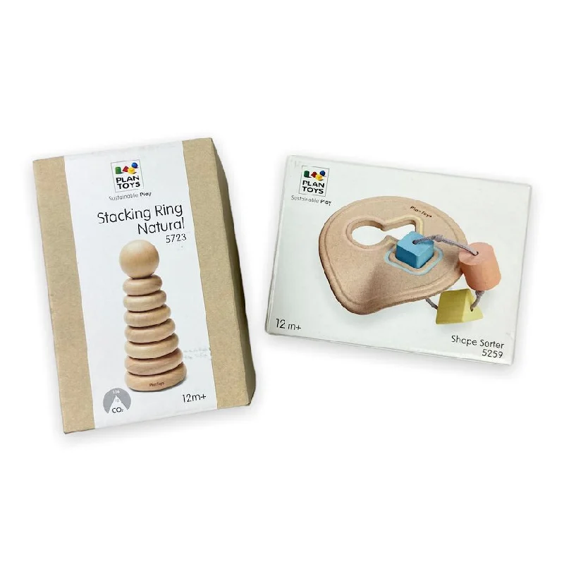 PlanToys Stacking Ring & Shape Sorter