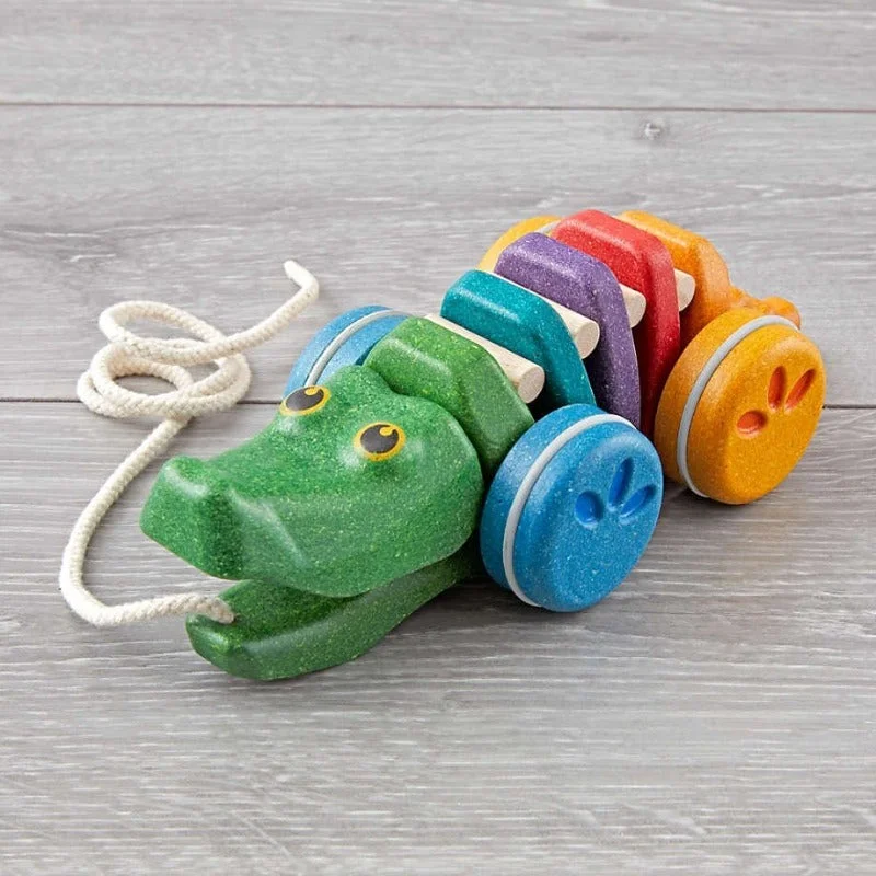 Rainbow Alligator Pull Toy
