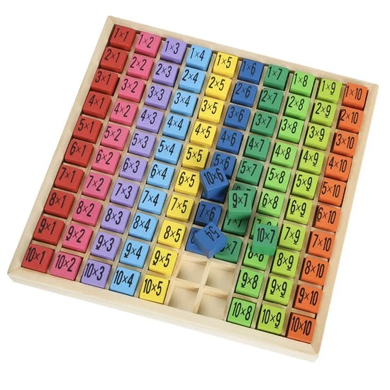 Wooden Multiplication Table and Game