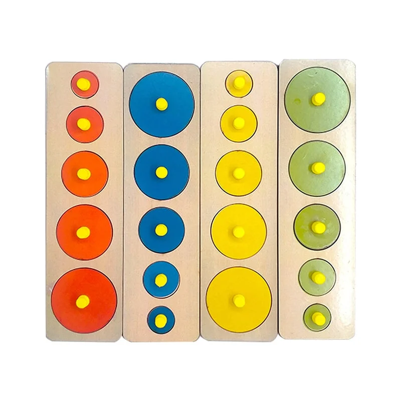 Circle Shape Seriation Board - Set of 4 (20 Pieces)
